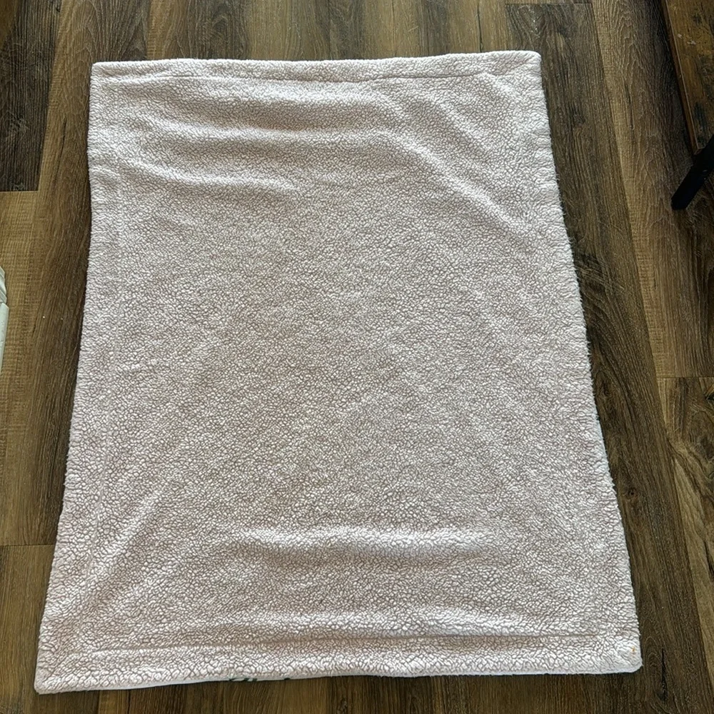 Pink Floral Pink Sherpa, Baby Blanket super soft